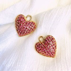 Pink Rhimestone Heart Shape Charm